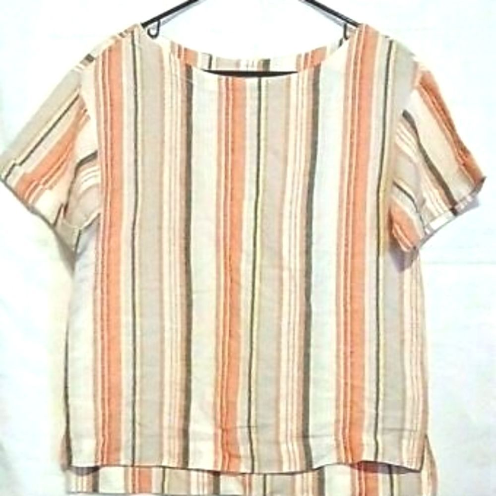 𝅺A NEW DAY Striped Short Sleeve Top - XL